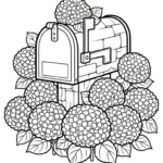 coloriage Hortensia à imprimer pour enfant de 2 ans