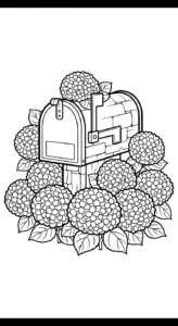coloriage Hortensia à imprimer pour enfant de 2 ans