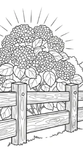 coloriage Hortensia gratuit a imprimer