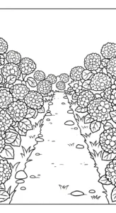 coloriage Hortensia a imprimer gratuitement