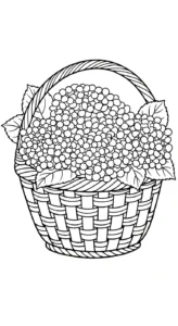 coloriage Hortensia pour enfants à télécharger