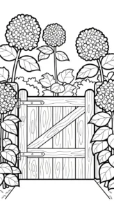 image pour coloriage Hortensia enfant