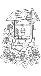 coloriage Hortensia pour enfant de 2 ans