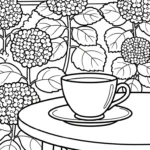 coloriage Hortensia a imprimer gratuit