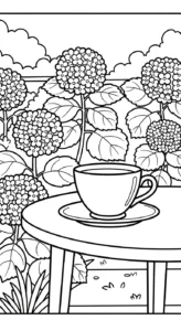 coloriage Hortensia a imprimer gratuit