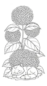 coloriage Hortensia à imprimer gratuitement
