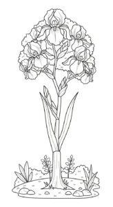coloriage Iris à imprimer a4