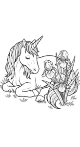 coloriage Iris pour enfant de 7 ans