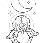 coloriage Iris et découpage à imprimer
