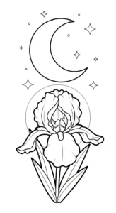 coloriage Iris et découpage à imprimer