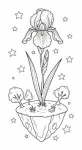 coloriage Iris à imprimer pour enfant de 10 ans
