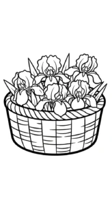 coloriage Iris et découpage à imprimer