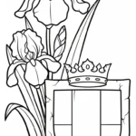 image de coloriage Iris pour enfant