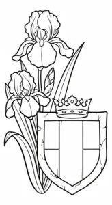 image de coloriage Iris pour enfant