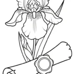 coloriage Iris à imprimer kawaii