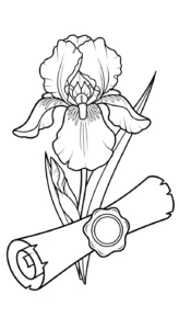 coloriage Iris à imprimer kawaii