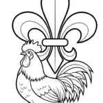 coloriage Le Coq Gaulois à imprimer pour enfant de 3 ans