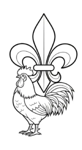 coloriage Le Coq Gaulois à imprimer pour enfant de 3 ans