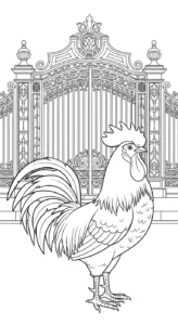 coloriage Le Coq Gaulois pour enfants a imprimer