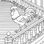 coloriage Le Coq Gaulois à imprimer pour enfants