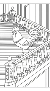 coloriage Le Coq Gaulois à imprimer pour enfants