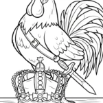 imprimer coloriage Le Coq Gaulois gratuit