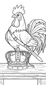 imprimer coloriage Le Coq Gaulois gratuit