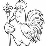 coloriage Le Coq Gaulois pour enfant de 8 ans