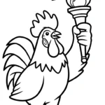 coloriage Le Coq Gaulois a imprimer