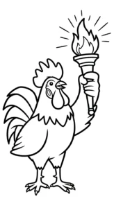 coloriage Le Coq Gaulois a imprimer