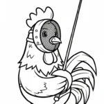 coloriage Le Coq Gaulois pour enfants a imprimer gratuit