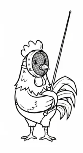 coloriage Le Coq Gaulois pour enfants a imprimer gratuit