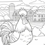 coloriage Le Coq Gaulois educatif pour enfant