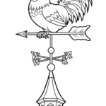 coloriage Le Coq Gaulois pour enfant de 4 ans