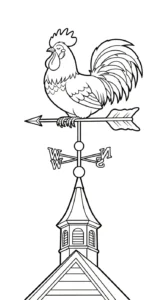coloriage Le Coq Gaulois pour enfant de 4 ans