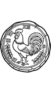 coloriage Le Coq Gaulois a telecharger