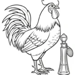 coloriage Le Coq Gaulois pour enfant de à imprimer