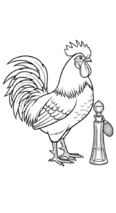 coloriage Le Coq Gaulois pour enfant de à imprimer