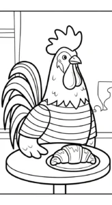 coloriage Le Coq Gaulois a imprimer gratuitement