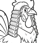 coloriage Le Coq Gaulois pour enfants