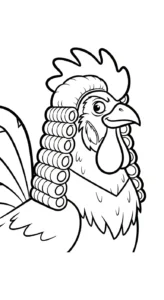 coloriage Le Coq Gaulois pour enfants
