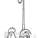 coloriage Le Coq Gaulois pour enfant à imprimer