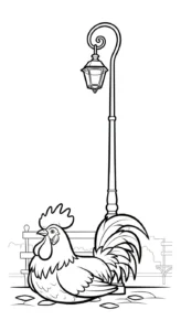 coloriage Le Coq Gaulois pour enfant à imprimer