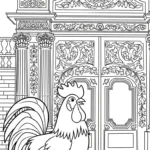 coloriage Le Coq Gaulois pour enfant de 10 ans