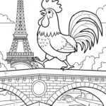 coloriage Le Coq Gaulois à imprimer pour enfant de 9 ans
