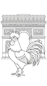 a imprimer coloriage Le Coq Gaulois gratuit