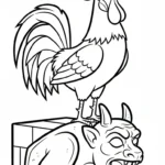 coloriage Le Coq Gaulois a colorier en ligne