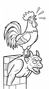 coloriage Le Coq Gaulois a colorier en ligne