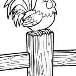 coloriage Le Coq Gaulois pour enfant