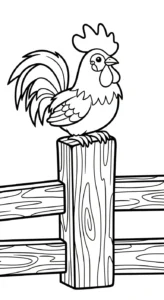 coloriage Le Coq Gaulois pour enfant